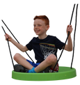 Air Riderz Saucer Swing Green with Boy Rider