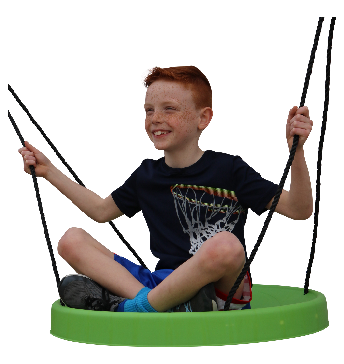 Air Riderz Saucer Swing Green with Boy Rider