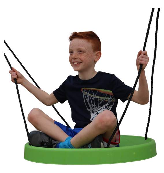 Air Riderz Saucer Swing Green with Boy Rider