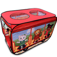 Daniel Tiger's Trolley Pop-up Tent left panel side view